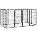 12-Panel Dog Playpen Black 50x100 cm Powder-coated Steel. Available at Crazy Sales for $299.95