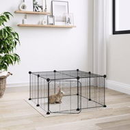 Detailed information about the product 12-Panel Pet Cage With Door Black 35x35 Cm Steel