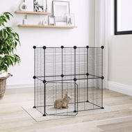 Detailed information about the product 12-Panel Pet Cage With Door Black 35x35 Cm Steel