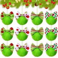 Detailed information about the product 12 Pcs Christmas Lime Green Furry Ball Ornaments Hanging Christmas Tree Decorations for Xmas Tree Party Gift Supplies