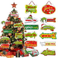 Detailed information about the product 12 Pcs Grinch Christmas Tree Ornaments, Christmas Tree Decorations, Outdoor Tree Festival Ornaments for Christmas Party Supplies and Gifts