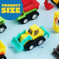 Detailed information about the product 12 Pcs Pull Back Cars Set, Mini Construction Engineering Vehicle for Kid Age 3 to 6