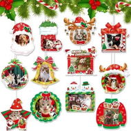 Detailed information about the product 12 Piece Stickers Christmas Photo Hanging Ornament Set Ideal For Christmas New Year And Other Holiday Decorations