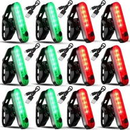 Detailed information about the product 12 Pieces Battery Boat Navigation Lights Battery Powered Kayak Lights Boat SternLed Boats Safety,Dinghy 4 Types Flashing Mode