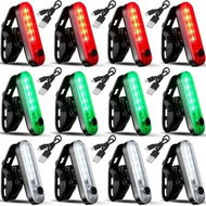 Detailed information about the product 12 Pieces Battery Boat Navigation Lights Battery Powered Kayak Lights for Night Operated Boat SternLed Boats Safety,Dinghy 4 Types Flashing Mode