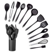 Detailed information about the product 12 Pieces BPA Free Nylon Heat Resistant Cooking Tools And Utensils Black