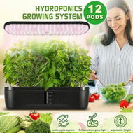 Detailed information about the product 12 Pods Hydroponics Growing System Indoor Herb Garden Kit Plant Germination Full Spectrum 20W LED Light Smart Planter Water Pump 4L Tank