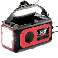 Detailed information about the product 12000mAh Emergency Hand Crank Portable Solar Radio AM/FM/NOAA Weather Radio with 2 Solar Panels,SOS Alarm,Flashlight,Phone Charger,Compass,Reading Lamp,Red