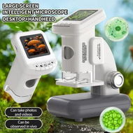Detailed information about the product 1200X Microscope with 2 inch Screen STEM Digital Science Kit Rechargeable Handheld Mini Children Students Educational Portable Gift for Kids (Grey)