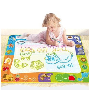 120*90 Large Water Doodle Mat,Mess Free Water Drawing Mat with Neon Colors, Toddler Water Painting Board Educational Toysï¼ŒBirthday Christmas Gift