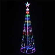 Detailed information about the product 120CM DIY Outdoor Christmas Trees Cone 106 LED Christmas Tree with Star Topper Lights Holiday Yard Decor