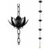 120CM Lotus Rain Chain, 5 Cups Black Rain Chains for Gutters, Rain Catcher for Outside, Divert Water and Home Decor, Adjustable Easy Install. Available at Crazy Sales for $24.95