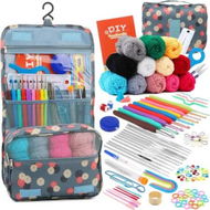 Detailed information about the product 120pcs Crochet Kit for Beginners DIY handcraft knitting Including Crochet acrylic Yarn TPR hooks set storage bag