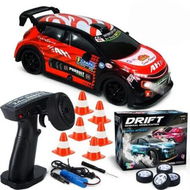 Detailed information about the product 1/22 2.4G RC Drift Cars Vehicle Toys Supercars 4WD Remote Control Racing Cars Boys Toy 12km/h High Speed Sports Car With Replaceable Tires Color Red