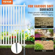 Detailed information about the product 1.22m W x 1.22m H Vinyl Privacy Fence Panels, Air Conditioner Fence, Outdoor Privacy Screens for Trash Can, Pool Equipment Enclosure, Privacy Screen Kit Strip Panels (2 Panels)