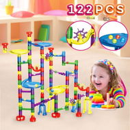 Detailed information about the product 122PCS Marble Run Game Marble Race Track Light Marbles Kids Birthday Gift