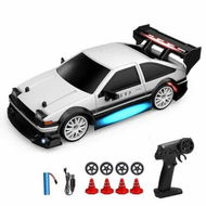 Detailed information about the product 1:24 Scale RC Drift Car 4WD 2.4GHz 20KM/H High Speed Racing Sport Toy Car with LED Lights,Racing and Remote Control Color White