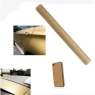 Detailed information about the product 127X50cm 3D DIY Car Self Adhesive Carbon Fiber Vinyl Sticker Golden Yellow