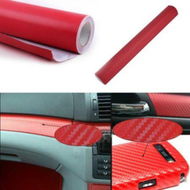 Detailed information about the product 127X50cm 3D DIY Car Self Adhesive Carbon Fiber Vinyl Sticker Red