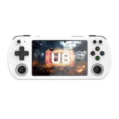 128G Retro Handheld Game Console With 15000+ Games, 4 inch IPS Screen, Open Source Linux System, Portable Game Console, White