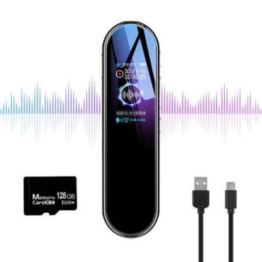 128GB Digital Voice Recorder Voice Activated Recorder for Lectures Meetings, Audio Recorder Dictaphone Recording Device with Playback, MP3