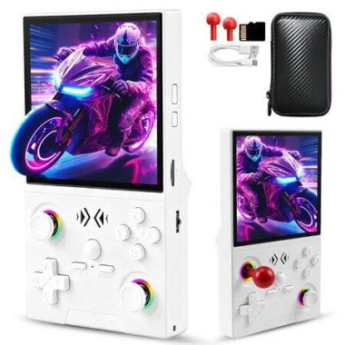 128GB Retro Handheld Game Console with 2 Detachable Long Joysticks,4.0-In Screen Retro Gaming Console,Preloaded Classic Games with Multiple Emulator,XF40V