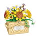 1295 Pcs Mini Flower Bouquet Basket Building Blocks Model Set Flower Bonsai Plant Collection Construction Building Bricks Toy Home Decor (Sunflower). Available at Crazy Sales for $34.99