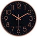 12inch Rose Gold Black Silent Wall Clock For Kitchen School Living RoomBedroomOffice. Available at Crazy Sales for $29.95
