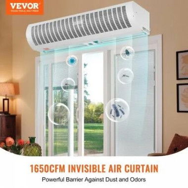 1.2m Commercial Indoor Air Curtain Super Power 2 Speeds 2802m3/h UL Certified Wall Mounted Air Curtains for Doors Indoor Over Door Fan