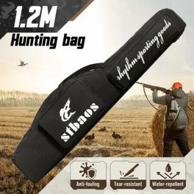 1.2m Rifle Bag Gun Case Shotgun Shooting Hunting Gear Equipment Accessories Firearm Carrying Storage Backpack with Front Pouches Hand Shoulder Straps