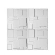 Detailed information about the product 12Pcs 3D PVC Wall Panels EcoFriendly Paintable Home Background Decor 50x50cm