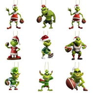 Detailed information about the product 12pcs 8cm Christmas Tree Sports Muscle Grinch Pendant Funny Accessories Christmas Pendants Hanging