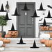 12pcs Halloween Black Witch Hats Costume Accessory Decorations,Thickened Hanging Wizard Hats Bulk with Hanging Rope,Floating Front Porch Yard Indoor Outdoor Hocus Pocus Decor Party Supplies. Available at Crazy Sales for $19.99