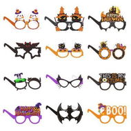 Detailed information about the product 12pcs Halloween Photo Glasses Happy Halloween Decorations Photo Props For Kids Paper Horror Glasses Pumpkin Bat