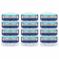 Detailed information about the product 12pcs Razor Blade Shaving Razor Blade Refills for Fusion 5,Blue New Version