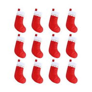 Detailed information about the product 12 Pcs Red Felt Christmas Stockings 15