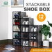 12PCS Shoe Storage Box Sneaker Display Case Plastic Clear Boxes Stackable Organizer Transparent Container Unit Extra Large. Available at Crazy Sales for $54.96