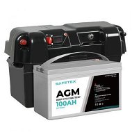 Detailed information about the product 12V 100Ah AGM Battery Outdoor Rv Marine 4WD Deep Cycle & W/ Strap Battery Box
