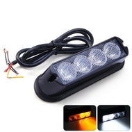 Detailed information about the product 12V 4W Water Resistant Car Truck Emergency Strobe Flash Light With 4 LEDs - Amber White Light