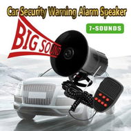 Detailed information about the product 12V 50W 120dB Air Siren Horn Warning Alarm Megaphone For Car Truck MIC Speaker