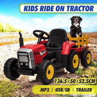 Detailed information about the product 12V Electric Kids Ride On Tractor and Trailer Farm Toy Tractor Set