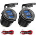 12V Socket USB Charger Dual QC 3.0 with LED Voltmeter Waterproof Car Charger Adapter for RV Marine Motorcycle. Available at Crazy Sales for $29.95