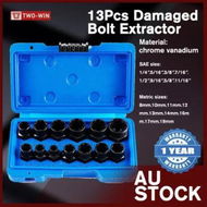 Detailed information about the product 13-Piece Impact Bolt & Nut Remover Set Nut Extractor Socket Bolt Remover Tool