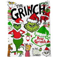 Detailed information about the product 130*150CM Grinch Blanket for Christmas Cartoon Throw Blanket for Couch Soft and Warm,Blankets for Bedroom Living Room Travel Decorations