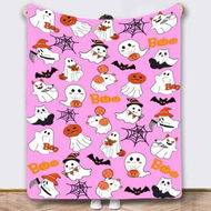 Detailed information about the product 130*150Cm Halloween Blanket Halloween Throw Blanket Flannel Lightweight Soft Plush Fuzzy Blankets For Bed Sofa Couch Car Travel Pet