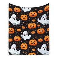 Detailed information about the product 130*150Cm Halloween Blanket Halloween Throw Blanket Flannel Lightweight Soft Plush Fuzzy Blankets For Bed Sofa Couch Car Travel Pet