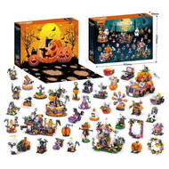 Detailed information about the product 1328 PCS 31 Grid Countdown Bat Building Blocks Halloween Pumpkin House Haunted House Perfect Birthday or Christmas Halloween Gift