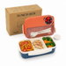 1.3L Lunch Box 4 Compartments Bento Container With Sauce Cup Leak Proof Microwave Safe Food Storage For School COL.BLUE. Available at Crazy Sales for $19.99