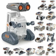 Detailed information about the product 14-in-1 Education Solar Power Robot Erector Kit STEM DIY Educational Science Building Toy Solar or Battery Powered Robotic Set for Children Birthday