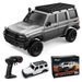 1/43 Scale 2.4G 4WD RC Rock Crawler Model, Featuring Simulated Lighting System, Remote Control Capability Dual Body (Silver Black). Available at Crazy Sales for $49.95